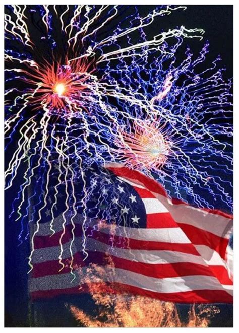 Us Seller 40x30cm Patriotic Usa Flag Fireworks 4th Of July Etsy