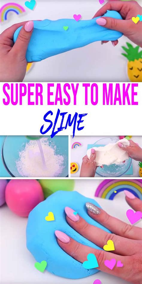 Diy 2 Ingredient Slime Recipe How To Make Homemade No Glue Or Borax