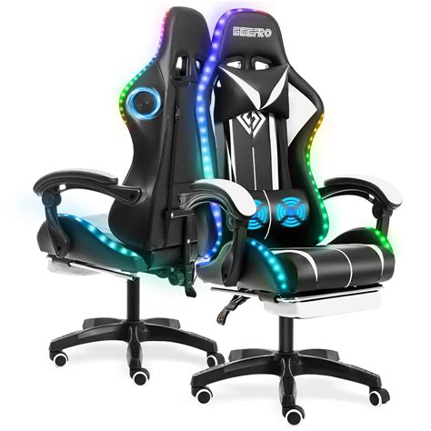 Buy Geepro Gaming Chair Massage With Speakers Bluetooth Ergonomic Computer Chair With Footrest