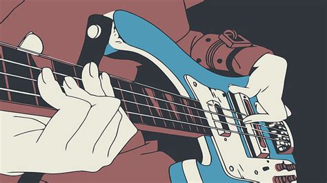 Hd Wallpaper Digital Art Anime Flcl Bass Guitars Haruhara Haruko