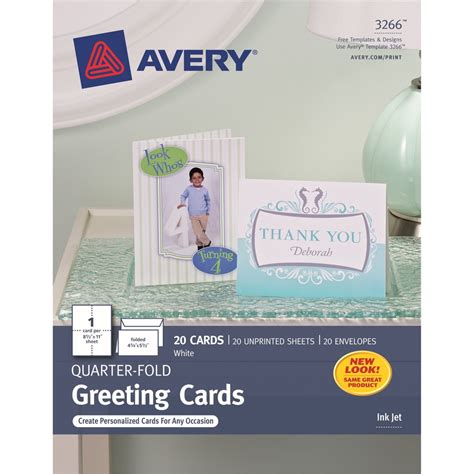 Choose from a wide variety of sizes, shapes and materials. Avery Greeting Card