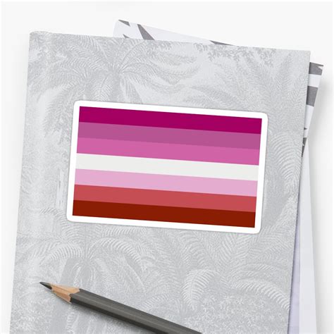 Lesbian Flag Stickers By Baiiley Redbubble