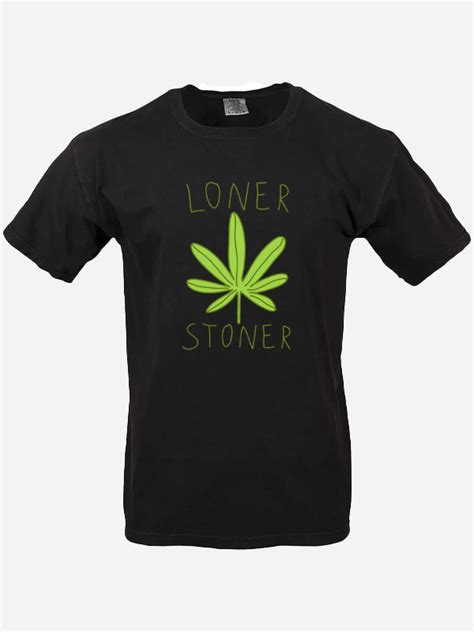 Unisex Black Loner Stoner T Shirt Jackets Junction