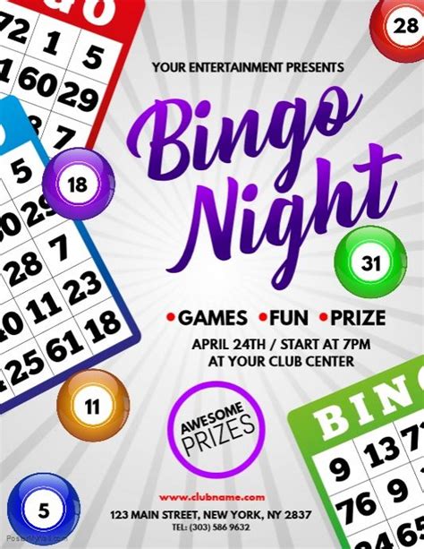 Find Design Templates For Bingo Night Template Easy To Customize