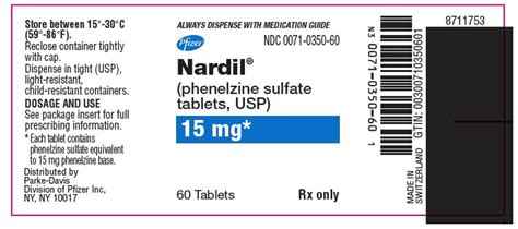 Nardil Fda Prescribing Information Side Effects And Uses