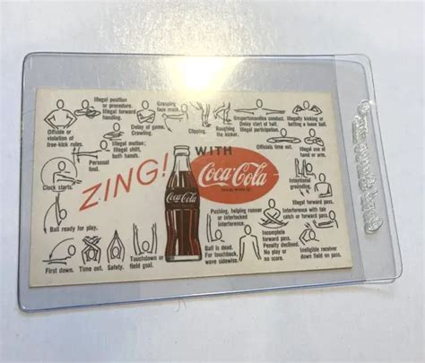 1960s Vintage Zing Coca Cola Football Advertising Trading Card Ref