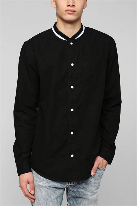 Well, i know it's a polished top what is usually worn with blazers and suits, but do you use it in your everyday life, except working hours? Knit-Collar Button-Down Shirt | Shirts, Casual shirts ...
