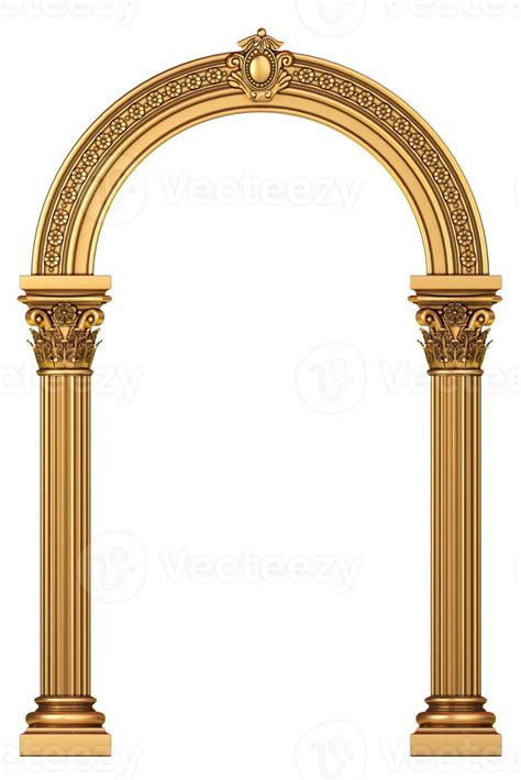 Golden Luxury Classic Arch Portal With Columns 2460711 Stock Photo At