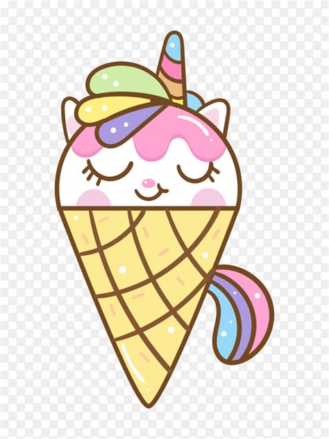 Cute Unicorn Ice Cream On Transparent Png Similar Png