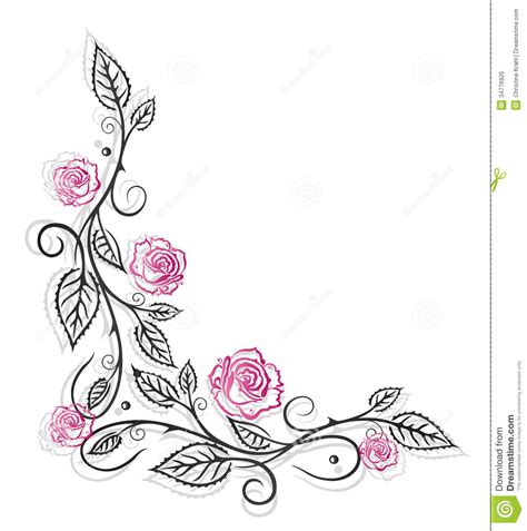 Victorian Rose Borders Clipart Clipart Suggest