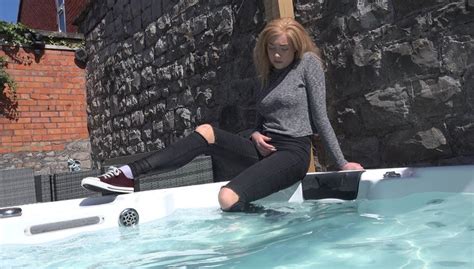 Emily In The Hot Tub In Her Black Jeans Mostwam