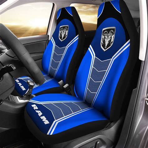 Dodge Ram Vth Nh Car Seat Cover Set Of 2 Ver 3 Blue Fashionspicex
