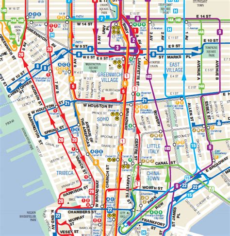 City Of New York New York Map Mta Bus Map