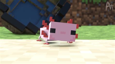 Pet The Axolotl Minecraft Animation Youtube