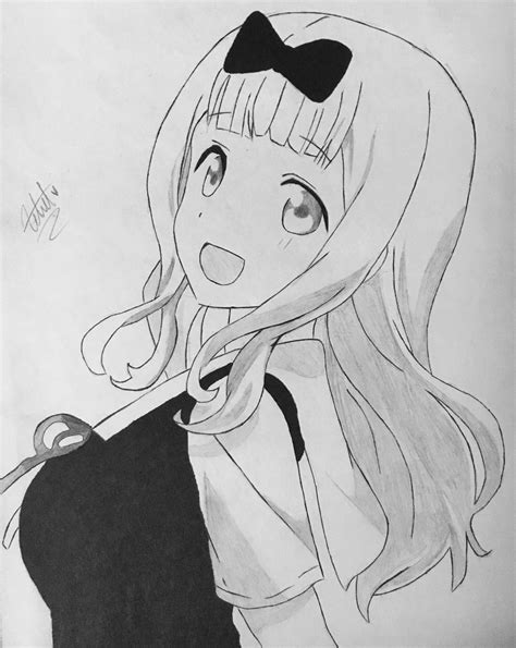 Fujiwara procures a fish in chapter 49 to help shirogane overcome his fear of touching them so he won't embarrass himself when they make fillets in home economics. *Repost!* Drawing: Chika Fujiwara (Love Is War) | Anime Amino