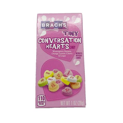 Brachs Tiny Conversation Hearts 1 Oz Box Office Candy Jar
