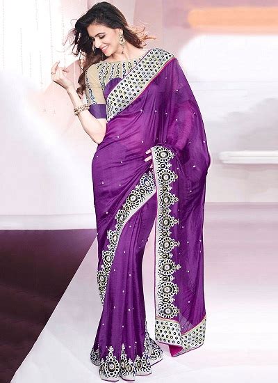 Top 15 Charming Purple Sarees With Pictures Styles At Life