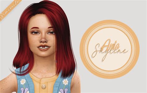 Simiracle Anto S Skyline Hair Retextured Kids Version Sims 4 Hairs