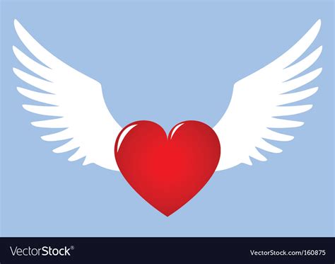 Winged Heart Royalty Free Vector Image Vectorstock