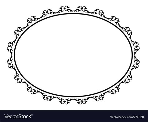 Oval Ornamental Decorative Frame Royalty Free Vector Image