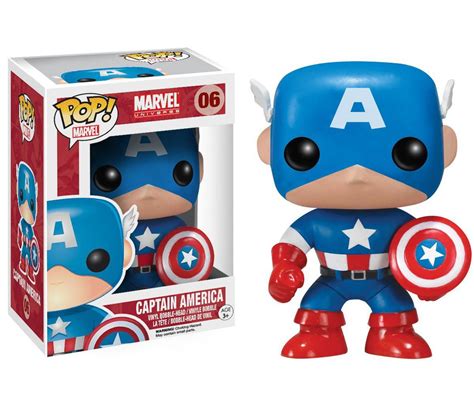 Mozlly Funko Marvel Comics Captain America Bobblehead Pop Vinyl Figure