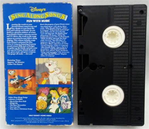 Vhs Disneys Sing Along Songs Fun With Music Vhs Ebay