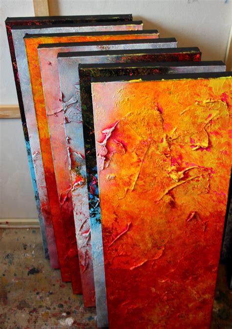 Large Abstract Painting By Alex Senchenko 7 In 1 Contemporary Art