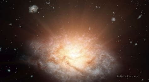 Spectacular Brightest Galaxy In The Universe With 300 Trillion Suns