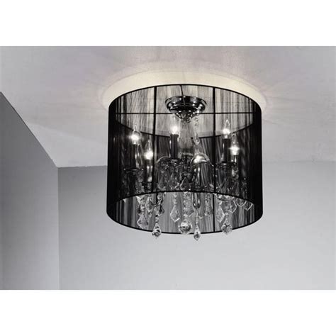 Lighting pendants come in a range of materials, sizes and styles. Black Drum Crystal Chandelier Fixture | Ceiling fan ...
