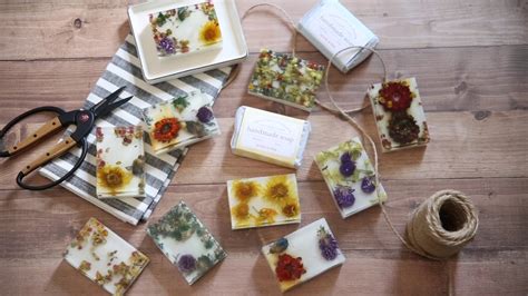 How To Make Pressed Flower Soap Youtube