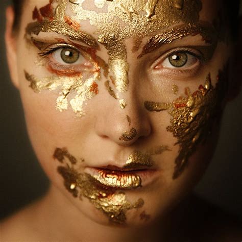 Боди арт Body Art Gold Face Paint Face Paint Makeup Makeup Wallpapers