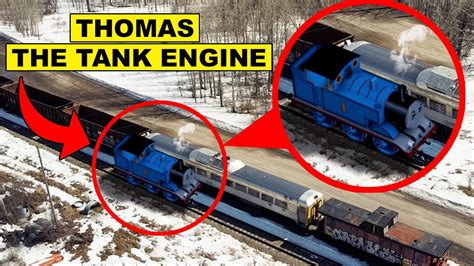 Drone Catches Thomas The Tank Engineexe At An Abandoned Railroad You