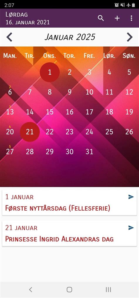 Android 用の Norsk Kalender 2021 Med Ukenummer Og Helligdager Apk をダウンロード