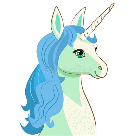 Unicorn Face Cartoon Vector Motivation Card With Cute