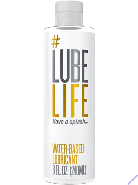 lubelife water based personal lubricant 8 ounce sex lube for men and women