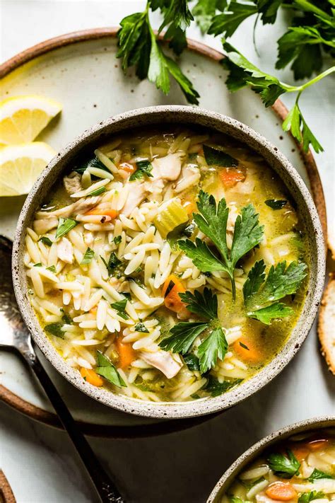 Lemon Chicken Orzo Soup Easy And Healthy Recipe The Endless Meal