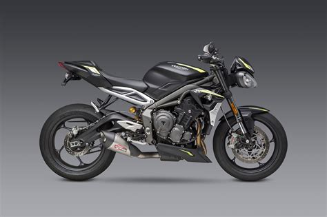 Yoshimura At2 Stainless Slip On Exhaust For Triumph Street Triple 765 S