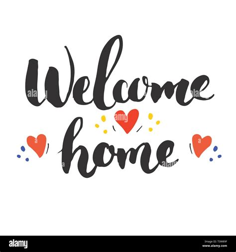 Welcome Lettering Handwritten Sign Hand Drawn Grunge Calligraphic Text
