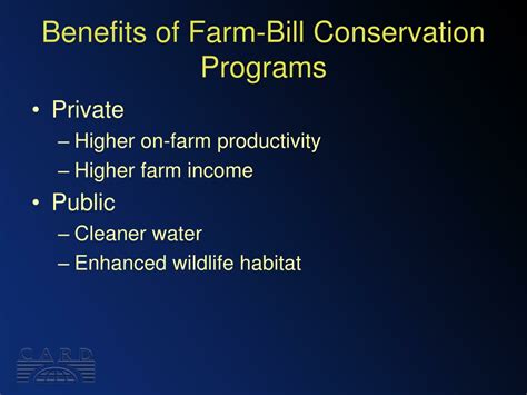 Ppt Integrating Soil And Water Conservation Into The Farm Bill