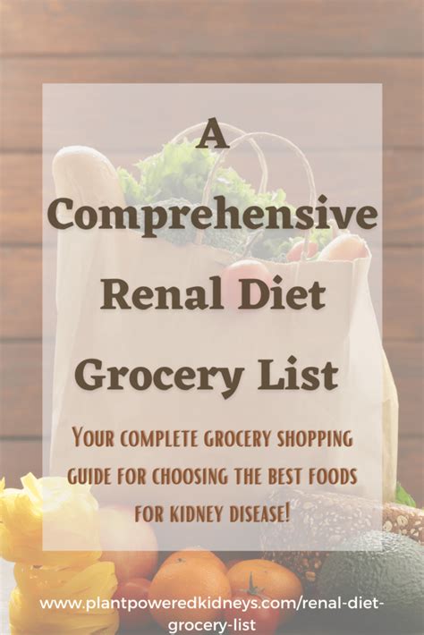 Renal Diet Grocery List A Comprehensive Guide To Get You Started Food