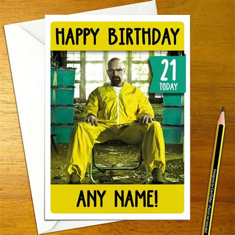 Breaking Bad Personalised Birthday Card Walter White Personalized