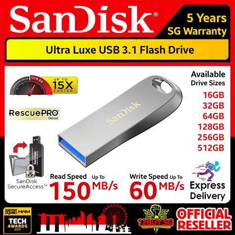 Sandisk Ultra Luxe Usb 31 Flash Drive 150mbs 16gb 32gb 64gb 128gb