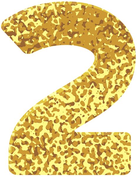 Gold Style Number Two Transparent PNG Image Gold Style Number Two
