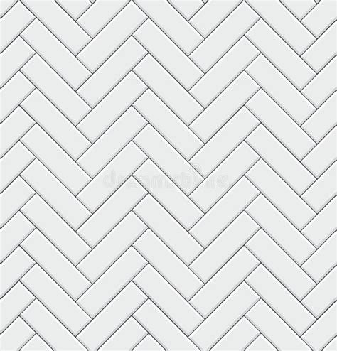 Seamless Pattern With Modern Rectangular Herringbone White Tiles