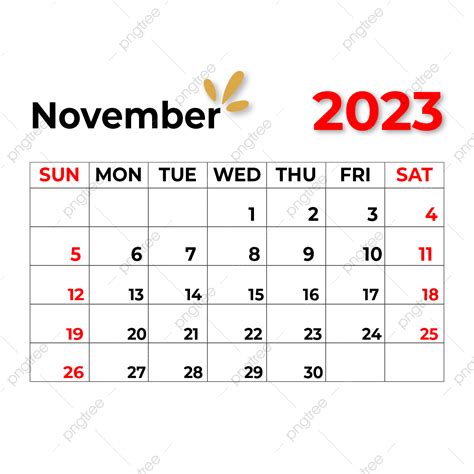 Calendario Mensile Novembre 2023 Novembre Del Calendario Mese Del
