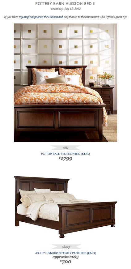 Maybe you would like to learn more about one of these? POTTERY BARN HUDSON BED II vs ASHLEY FURNITURE'S PORTER ...