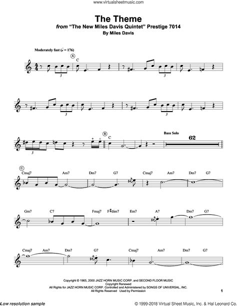 The Theme Sheet Music For Trumpet Solo Transcription Pdf