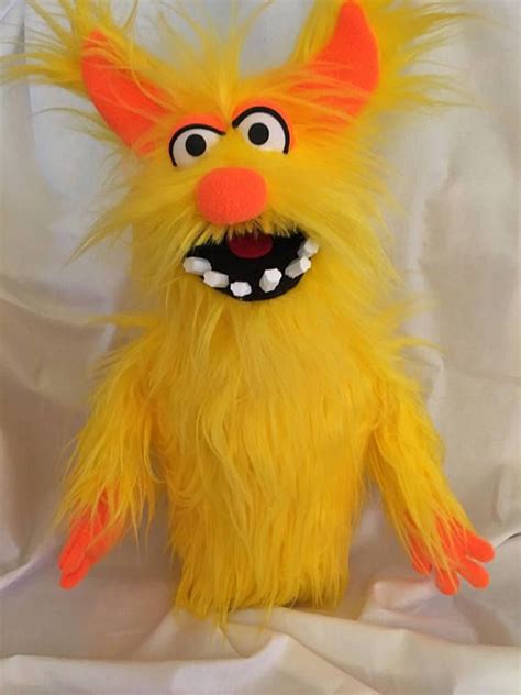Puppet Monster Puppet Furry Puppet Yellow Ventriloquist Etsy