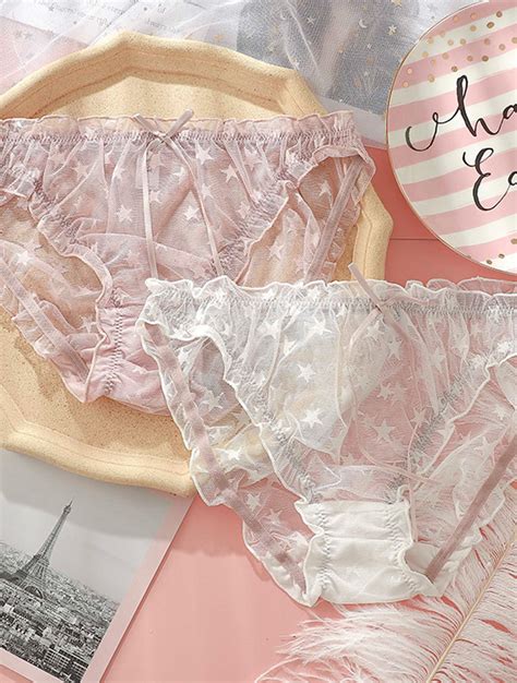 Sexy Transparent Lace Bowknot Panties Briefs Underwear Florashe