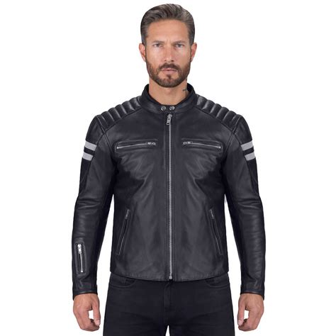 Finding a high quality and elegant jacket that will properly fit you will assure you of a great comfort as you ride. Viking Cycle Bloodaxe Leather Motorcycle Jacket for Men ...